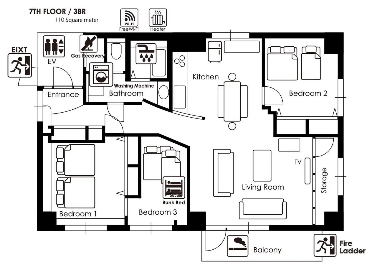 Nk Bld7F Sapporo 3Ldk 3Br 1 Floor 1 Room 0*,  Japan